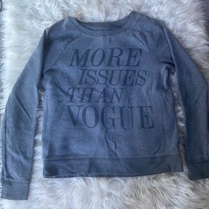 “More Issues Than Vogue” comfy gray sweater